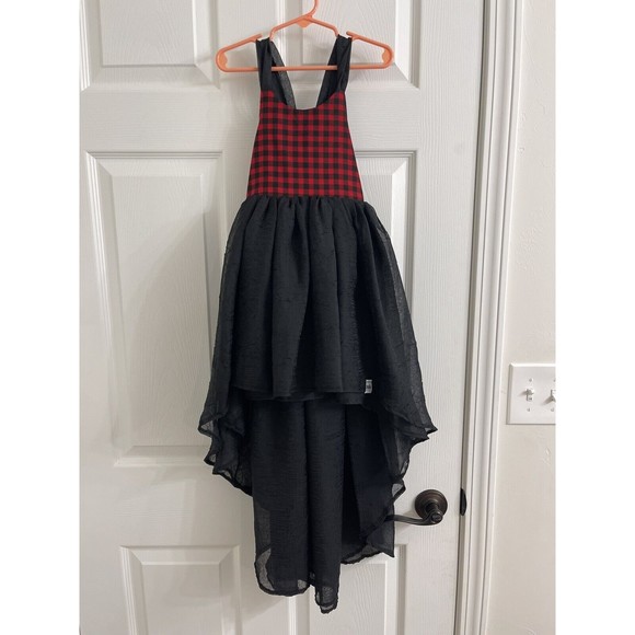 Mella Stitched Girls Size 5 Buffalo Plaid Daisha Style Dress! Winter, Christmas! - Picture 1 of 6